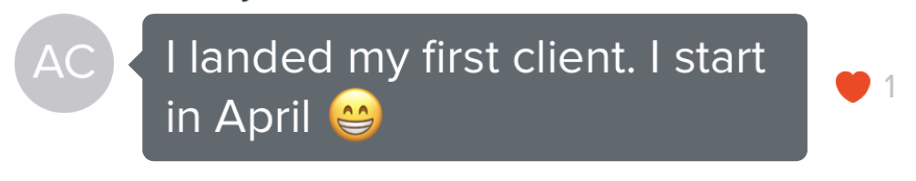 DM from student