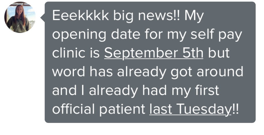 DM from student